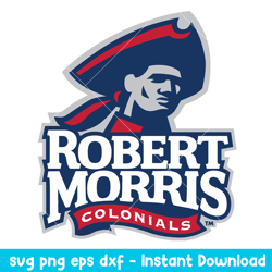Robert Morris Colonials Logo Svg, Robert Morris Colonials Svg, NCAA Svg, Png Dxf Eps Digital File