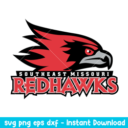 SE Missouri State Redhawks Logo Svg, SE Missouri State Redhawks Svg, NCAA Svg, Png Dxf Eps Digital File