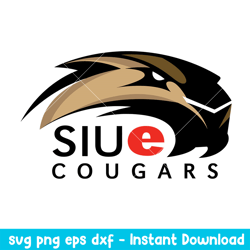 SIU Edwardsville Cougars Logo Svg, SIU Edwardsville Cougars Svg, NCAA Svg, Png Dxf Eps Digital File