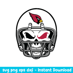 Skull Helmet Arizona Cardinals Svg, Arizona Cardinals Svg, NFL Svg, Png Dxf Eps Digital File