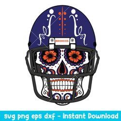 Skull Helmet Patterns Denver Broncos Svg, Denver Broncos Svg, NFL Svg, Png Dxf Eps Digital File