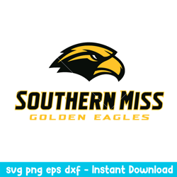 Southern Miss Golden Eagles Logo Svg, Southern Miss Golden Eagles Svg, NCAA Svg, Png Dxf Eps Digital File