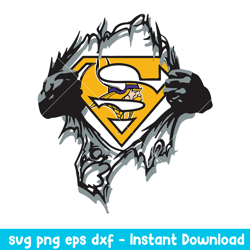 Superman Minnesota Vikings Svg, Minnesota Vikings Svg, NFL Svg, Png Dxf Eps Digital File
