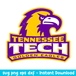 Tennessee Tech Golden Eagles Logo Svg, Tennessee Tech Golden Eagles Svg, NCAA Svg, Png Dxf Eps Digital File