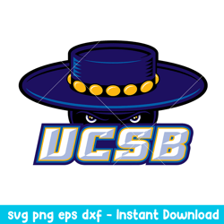UCSB Gauchos Logo Svg, UCSB Gauchos Svg, NCAA Svg, Png Dxf Eps Digital File