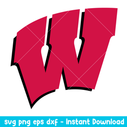 Wisconsin Badgers Logo Svg, Wisconsin Badgers Svg, NCAA Svg, Png Dxf Eps Digital File