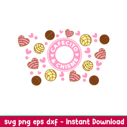 Cafecito Chismo Full Wrap, Cafecito _ Chisme Full Wrap Svg, Starbucks Svg, Coffee Ring Svg, Cold Cup Svg, png, dxf, eps