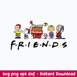 Charlie Brown  Friends Svg, Snoopy Christmas  Svg, Png Dxf Eps File