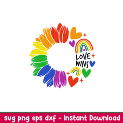 LGBT Sunflower, LGBT Pride Sunflower Svg, Starbucks Svg, Coffee Ring Svg, Cold Cup Svg, png, dxf, eps file