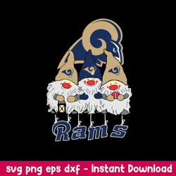 Los Angeles Rams Gnomes Svg, Los Angeles Rams, Gnomes Svg, Gnome Rams Svg, Png Dxf Eps File