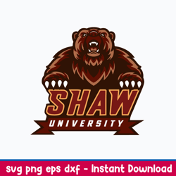 Shaw University Logo Svg, Shaw University Football Svg, Png Dxf Eps File