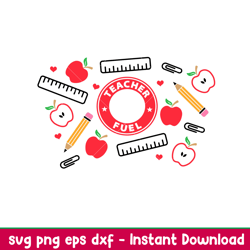 Teach Love Inspire Full Wrap, Teach Love Inspire Full Wrap Svg, Starbucks Svg, Coffee Ring Svg, Cold Cup Svg, png,dxf ep
