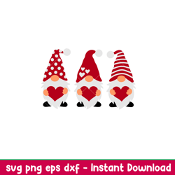 Valentines Day Gnomes, Valentines Gnomes Svg, Gnomes Love Svg, Valentines Day Svg, png,dxf,eps file