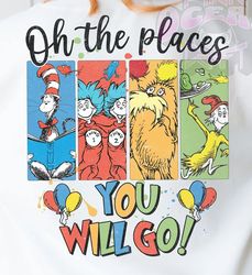 Oh The Place You'll Go PNG, Dr Suess Png, Cat In The Hat Png, Dr Suess Png, Read Across America Png, Teacher Appreciate