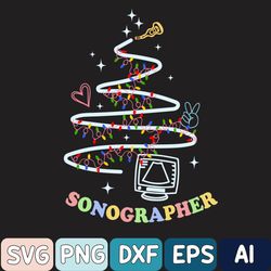 Christmas Sonography Tech Svg, Holiday Sonographer Svg, Christmas Tree Transducer Ultrasound Tech, Cardiac Radiology