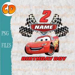 Custom Cars Birthday Boy Png, Birthday Boy Cars Png, Custom Birthday Png, Cars Birthday Png, Boy Png, Custom Name Png