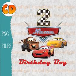 Custom Cars Birthday Png, Birthday Boy Cars Png, Custom Birthday Png, Cars Birthday Png, Boy Png, Custom Name Png