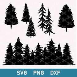 Tree Bundle Svg, Pine Tree Svg, Christmas Tree Svg, Png Dxf Digital File
