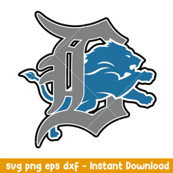 Detroit Lions Logo Svg, Detroit Lions Svg, NFl Svg, Png Dxf Eps Digital File
