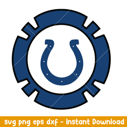 Indianapolis Colts Poker Chip Svg, Indianapolis Colts Svg, NFL Svg, Png Dxf Eps Digital File