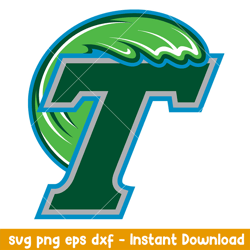 Tulane Green Wave Logo Svg, Tulane Green Wave Svg ,NCAA Svg, Png Dxf Eps Digital File