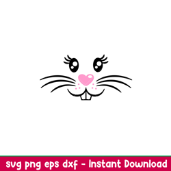 Bunny Face Girl Svg, Easter Bunny Faces,  Easter Bunny Faces Svg, Happy Easter Svg, Easter egg Svg, Spring Svg,png, eps,