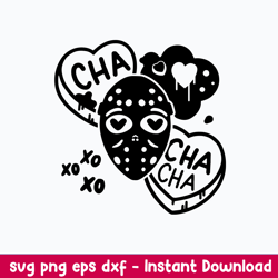 Cha Cha Svg, Candy Hearts Svg, Valentine Svg, Png Dxf Eps File