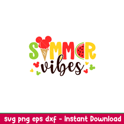 Summer  Vibes, Summer Vibes mickey Svg, Vacay Mode Svg, Watermelon Svg, Summer Svg, png,dxf,eps file