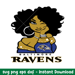 Baltimore Ravens Girl Sport Svg, Baltimore Ravens Svg, NFL Svg, Png Dxf Eps Digital File