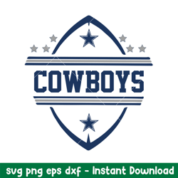 Dallas Cowboys Monogram Logo Svg, Dallas Cowboys Svg, NFL Svg, Png Dxf Eps Digital File