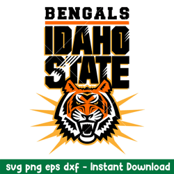 Idaho State Bengals Logo Svg, Idaho State Bengals Svg, NCAA Svg, Png Dxf Eps Digital File