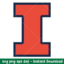 Illinois Fighting Illini Logo Svg, Illinois Fighting Illini Svg, NCAA Svg, Png Dxf Eps Digital File