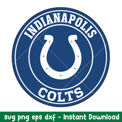 Indianapolis Colts Circle Logo Svg, Indianapolis Colts Svg, NFL Svg, Png Dxf Eps Digital File