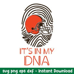 It's In My DNA Cleveland Browns Svg, Cleveland Browns Svg, NFL Svg, Png Dxf Eps Digital File