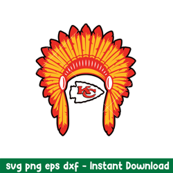 Kansas City Chiefs Footabll Logo Svg, Kansas City Chiefs Svg, NFL Svg, Png Dxf Eps Digital File