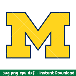 Michigan Wolverines Logo Svg, Michigan Wolverines Svg, NCAA Svg, Png Dxf Eps Digital File