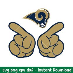 Mickey Hand Los Angeles Rams Svg, Los Angeles Rams Svg, NFL Svg, Png Dxf Eps Digital File