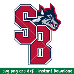 Stony Brook Seawolves Logo Svg, Stony Brook Seawolves Svg, NCAA Svg, Png Dxf Eps Digital File