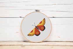 Butterfly cross stitch pattern Colorful butterfly Insect cross stitch Nursery decor Modern cross stitch Digital pdf