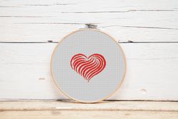 Heart cross stitch pattern Cute simple cross stitch pattern for beginners Love cross stitch pattern Digital file PDF