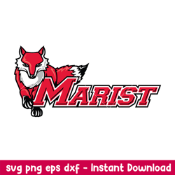 Marist Red Foxes Logo Svg, Marist Red Foxes Svg, NCAA Svg, Png Dxf eps Digital File
