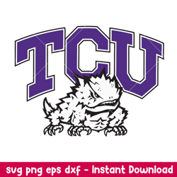 TCU Horned Frogs Logo Svg, TCU Horned Frogs Svg, NCAA Svg, Png Dxf Eps Digital File