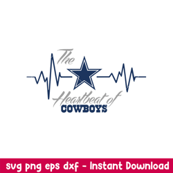 This Heartbeat Dallas Cowboys Svg, Dallas Cowboys Svg, NFL Svg, Png Dxf Eps Digital File