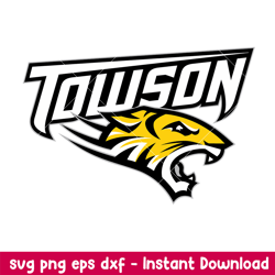Towson Tigers Logo Svg, Towson Tigers Svg, NCAA Svg, Png Dxf Eps Digital File