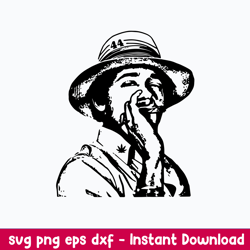 Barack Obama Smoking Pot Svg, Obama Smoking Svg, Png Dxf Eps Digital File