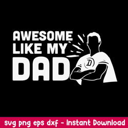 Funny Design Awesome Like My Svg, Dad Svg, Png Dxf Eps File