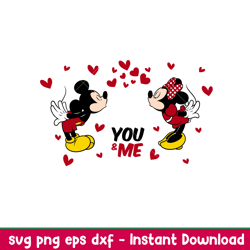 You Me Full Wrap, You _ Me Mickey _ Minnie Full Wrap Svg, Valentines Day Svg, Starbucks Svg, Love Svg, png,dxf,eps file