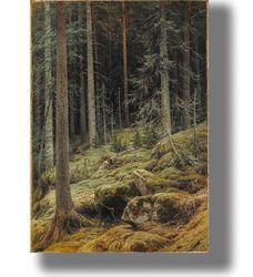 landscape with a dark forest wilderness. beautiful gift for a lover of nordic landscapes. northern landscapes print. 112