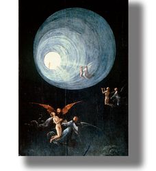 Hieronymus Bosch artwork. Ascent of the Blessed. Classic Art Print. Medieval and Renaissance painting. 827.