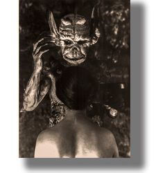 haxan: witchcraft through the ages. witches sabbath wall decoration. a poster from the cult black-and-white movie. 700.